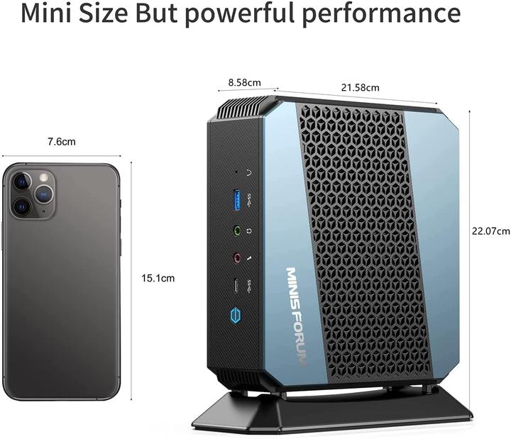 Produktbild Minisforum Mini PC HX90 32+512GB (Ryzen 9 5900HX)