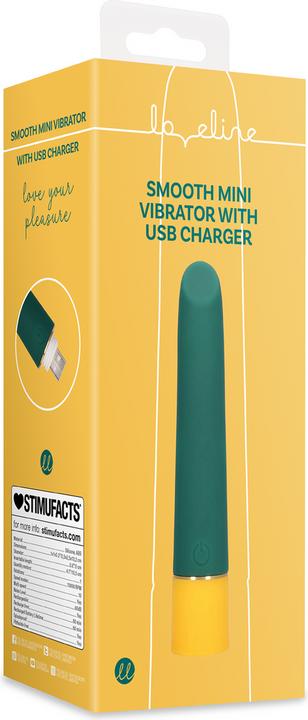 Actual product image Loveline Smooth Mini Vibrator with USB Charger - Ancient Sea