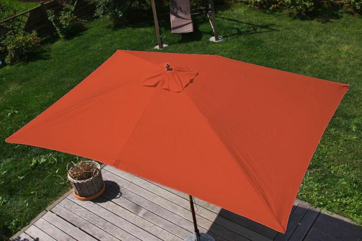 Image du produit Mendler Parasol Florida, 3x4m polyester/bois 6kg - terracotta (4 m)