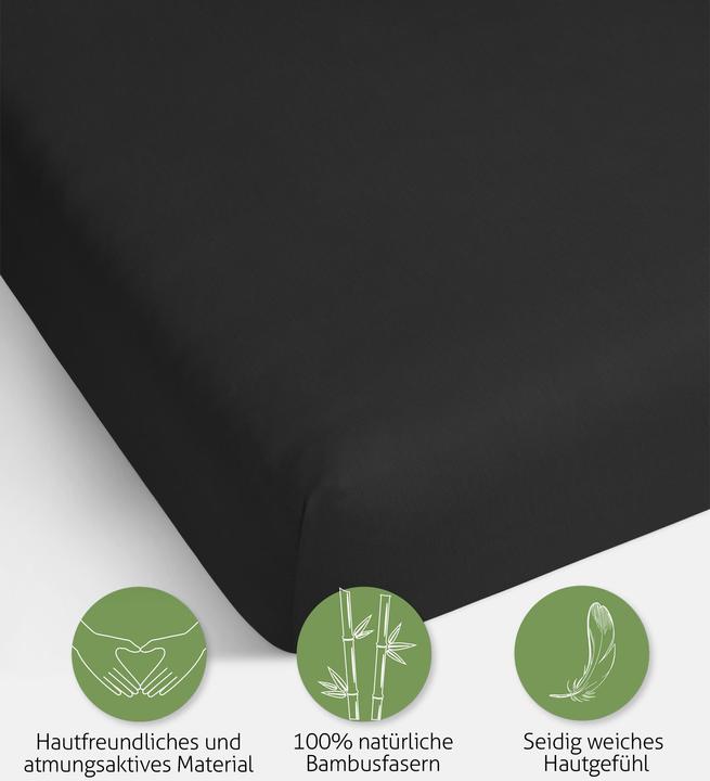 Produktbild Aspero Bambus Spannbettlaken Macau (90 x 200 x 30 cm)