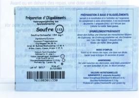 Valori nutrizionali e ingredienti Bioligo Soufre allentare (1 Pezzo/i, Fiala, 105 g)
