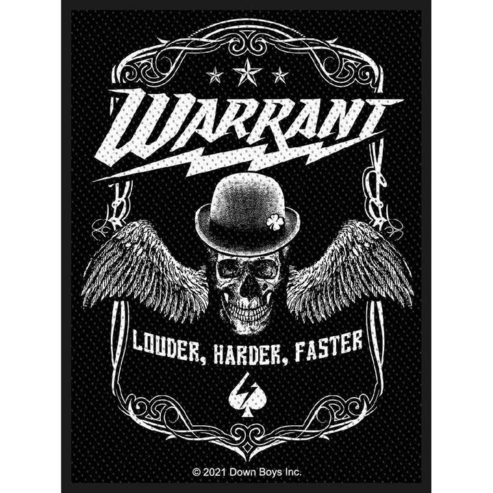 Actual product image Warrant Louder Harder Faster Standard Patch (1 x)