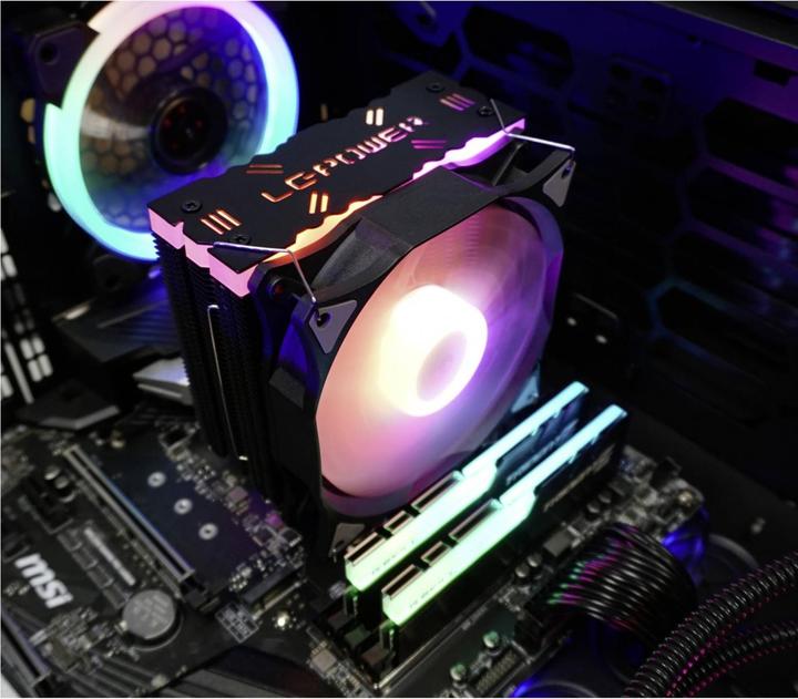 Actual product image LC-Power LC-CC-120-ARGB-PRO, 800-1800 rpm, 58 CFM, 4-pin PWM, RGB LED, DC (145 mm)