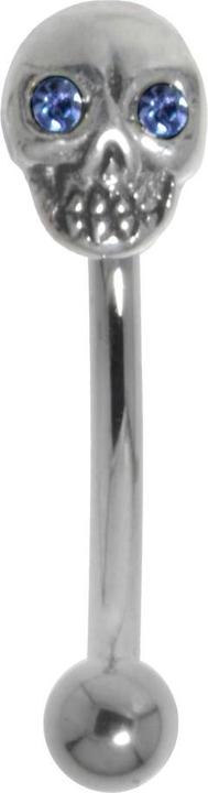 Bijouteria Augenbrauenpiercing (Chirurgenstahl 316L, Kristall, Silber 925)