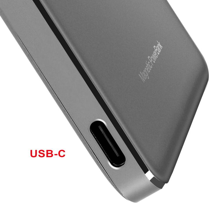 Produktbild OnePlus Slim Wireless Magnetic Power Bank, 5000 mAh, grau (5000 mAh, 10 W)