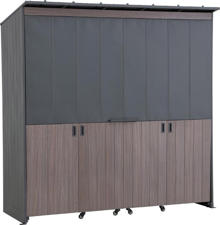 Produktbild Ventaris Outdoor-Küche Gartenhaus 220 cm x 94 cm x 226 cm mit Einrichtung Anthrazit