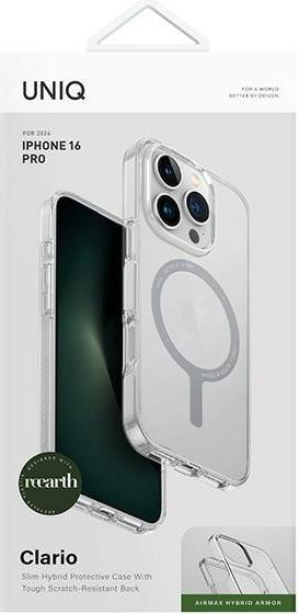 Actual product image Uniq case Clario iPhone 16 Pro 6.3" Magclick Charging przeźroczysty/lucent clear (Apple iPhone 16 Pro)