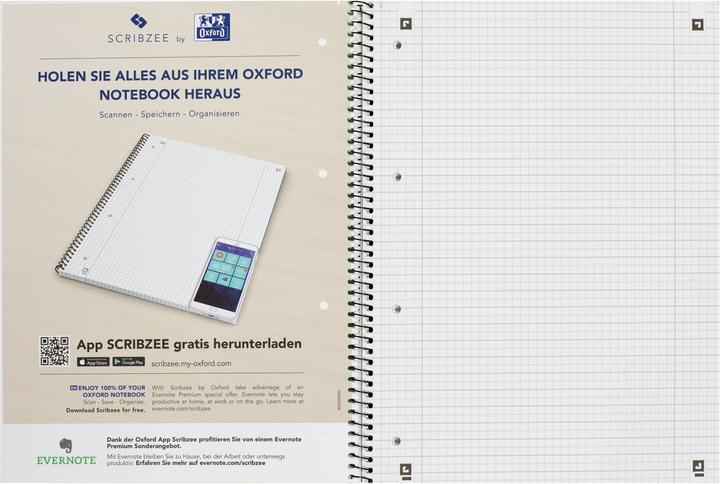 Produktbild Oxford Collegeblock (A4+, Kariert, Harter Einband)
