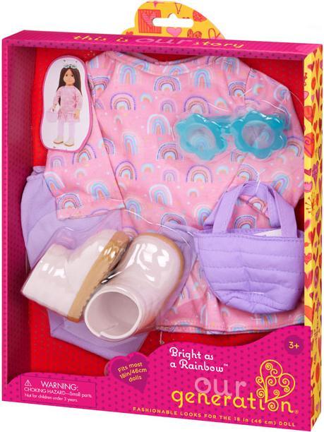 Actual product image Our Generation OG - Outfit Bright as a rainbow