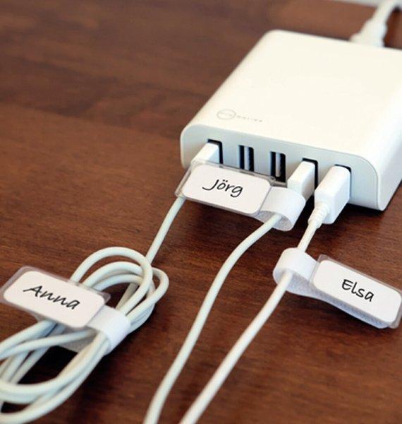 Actual product image Label-the-cable small velcro binder with label (Velcro cable ties, 90 mm, 10 pcs.)