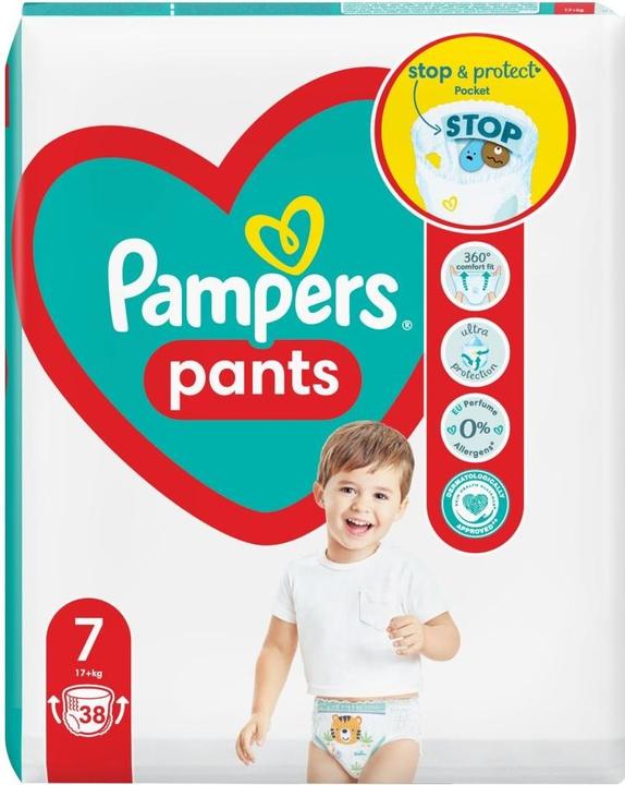 Actual product image Pampers Pants Diapers-Pants, Size 7, 38 Diapers, 17kg+ (Size 7, 38 Piece)