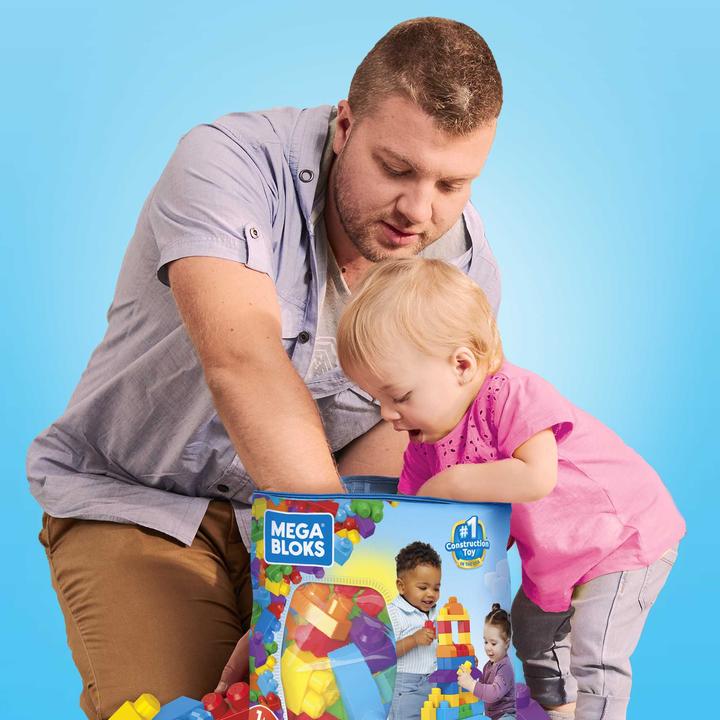 Productafbeelding Mega Bloks Bouwstenen tas kleurrijk (80 stuks)