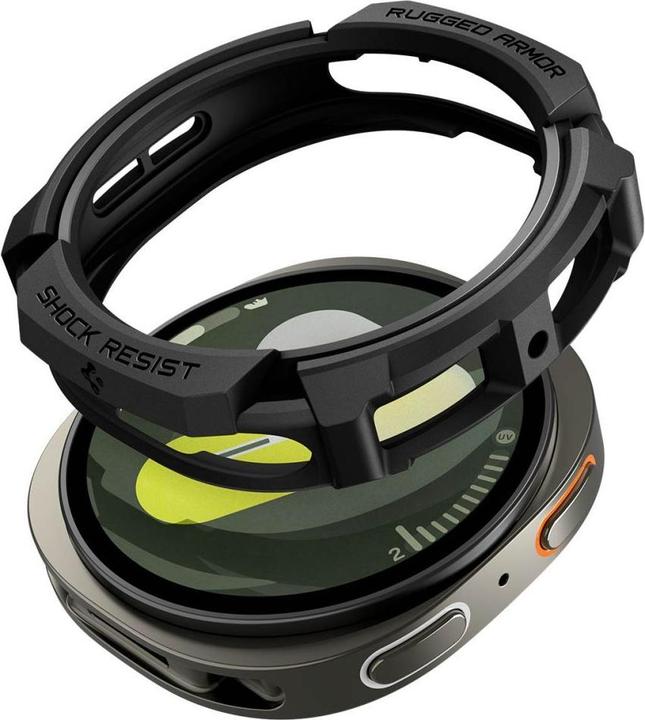 Produktbild Spigen Rugged Armor Case für Samsung Galaxy Watch 8 40 mm – Mattschwarz