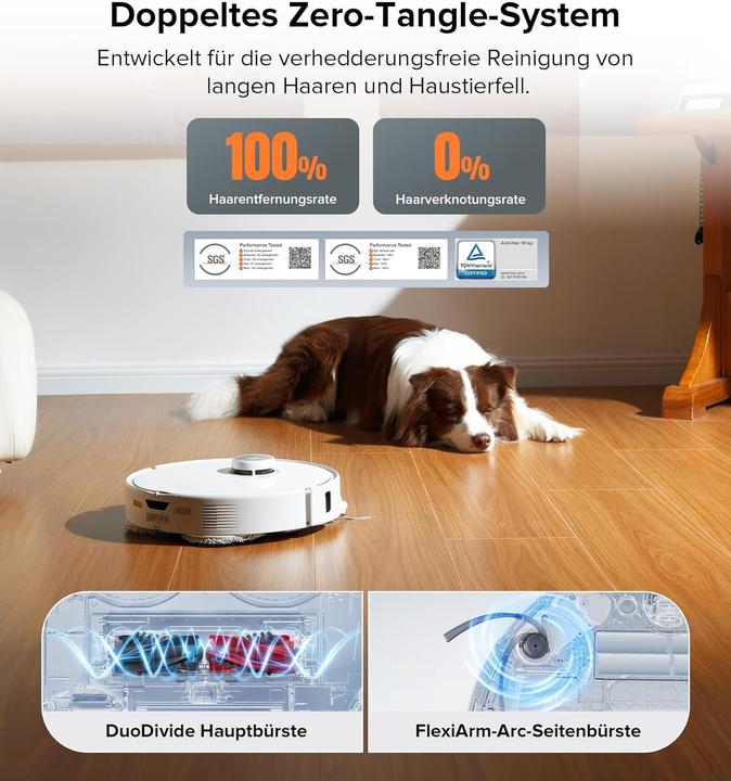 Produktbild Roborock Qrevo Edge Saugroboter mit Wischfunktion,Dual Anti-Tangle,AdaptiLift™ Chassis,18500Pa (Saugroboter)
