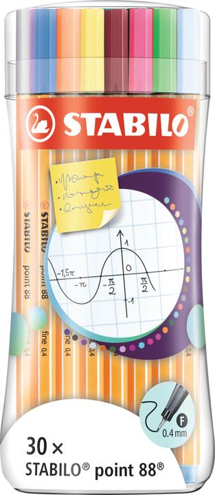 Actual product image STABILO Fineliner Point 88 Sleeve (Multicoloured, 30 x)