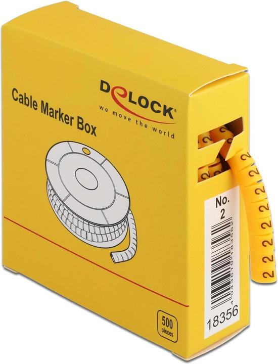 Productafbeelding Delock Kabelmarkering nr.2. geel 500 stuks