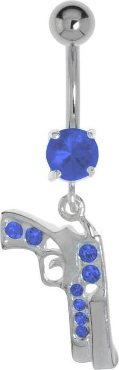 Bijouteria Bauchpiercing (Chirurgenstahl 316L, Kristall, Silber 925)