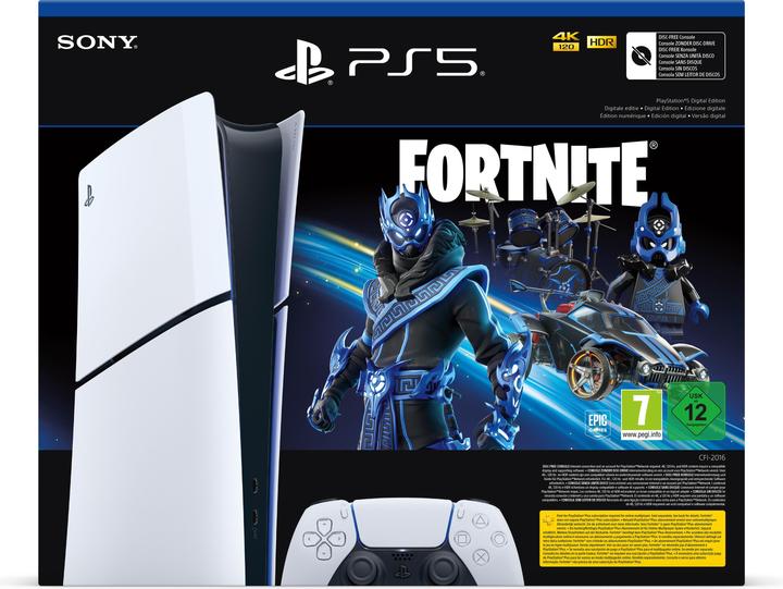 Actual product image Sony PlayStation 5 Digital Edition - Fortnite Cobalt Star Bundle