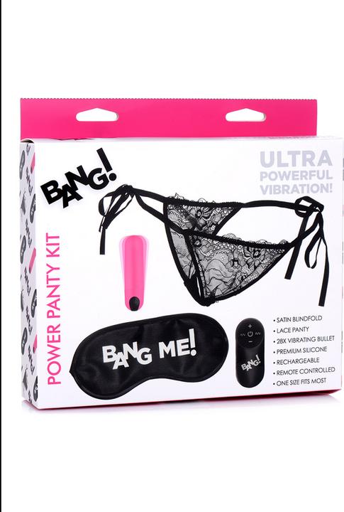 Produktbild XR Brands Power Panty Lace Panties, Bullet, & Blindfold Kit