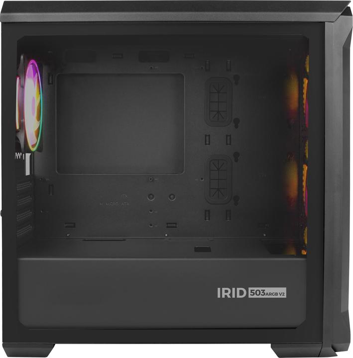 Immagine prodotto Genesis Case per PC IRID 503 ARGB, Micro Tower, 2xUSB 2.0, 2x jack, 1xUSB 3.0, nero (Mini-ITX)