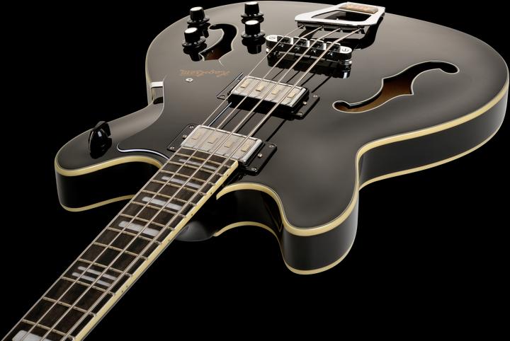 Actual product image Hagstrom Bass Guitar, Viking, Black Gloss (Electric guitar)