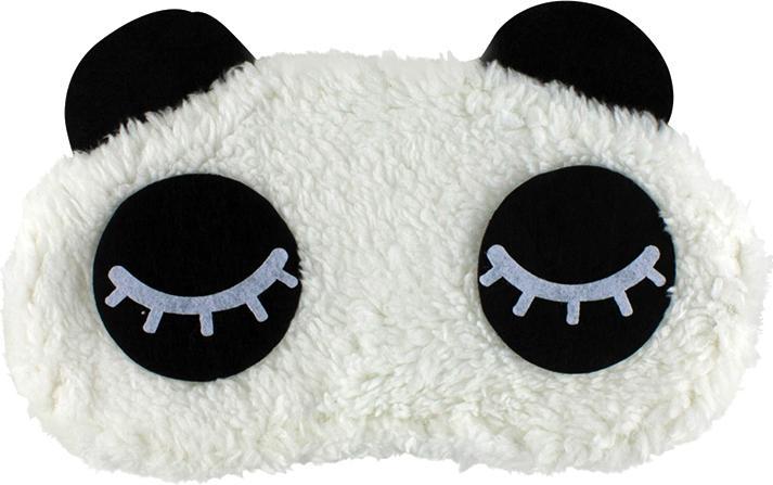 Actual product image JTI Eyes Closed Panda, fluffy sleep mask for travelling and relaxation (Sleeping mask)
