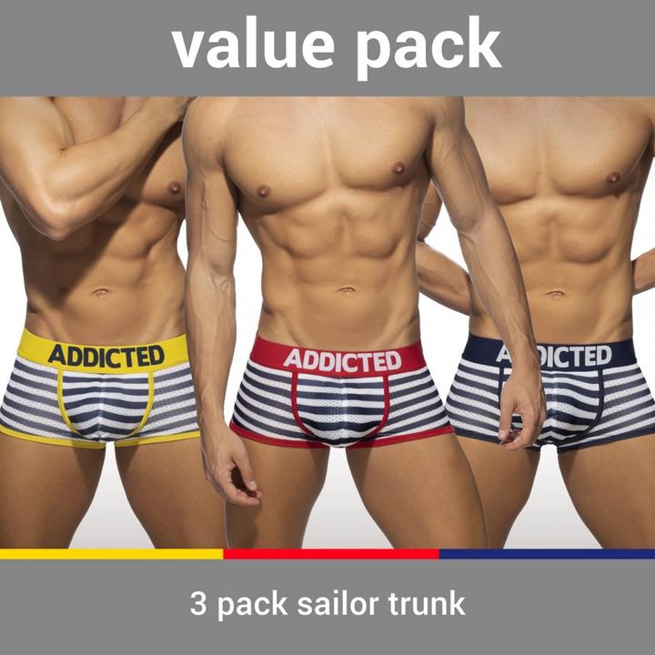 Actual product image Addicted Three Pack Sailor Push Up Boxer (XXL)