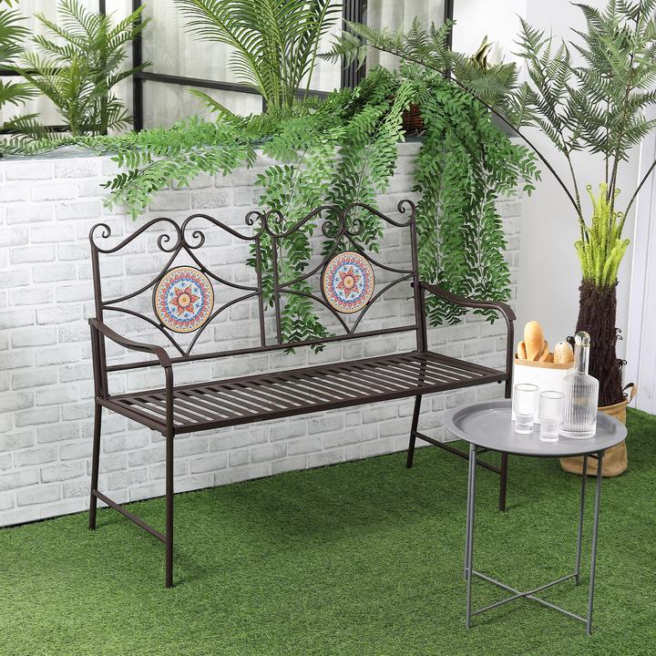 Produktbild Outsunny Gartenbank mit Rückenlehne