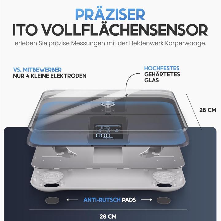 Actual product image Heldenwerk Körperanalysewaage (180 kg)