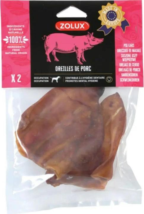 Image du produit Zolux Oreille de porc séchée - friandise pour chien - 2 x 80g (Adulte, 2 pcs, 160 g)