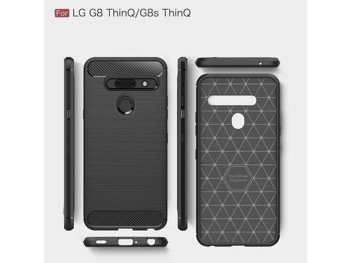 Actual product image Screenguard LG G8S ThinQ Cover Carbon Brushed Soft TPU (G8s ThinQ)