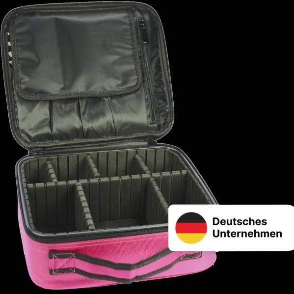 Beauty Tool Case pink 22,5 x 25,5 x 9,5 cm, mit Organizer-Einteilungen
