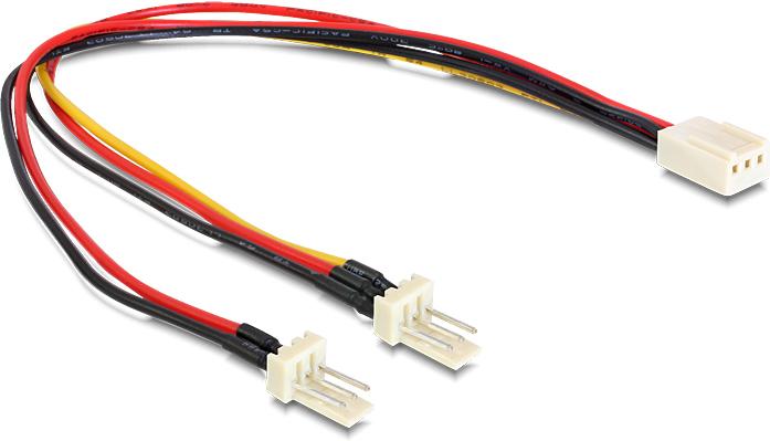 Image du produit Delock Câble Molex 3 pin socket-2 x Molex 3 pin plug