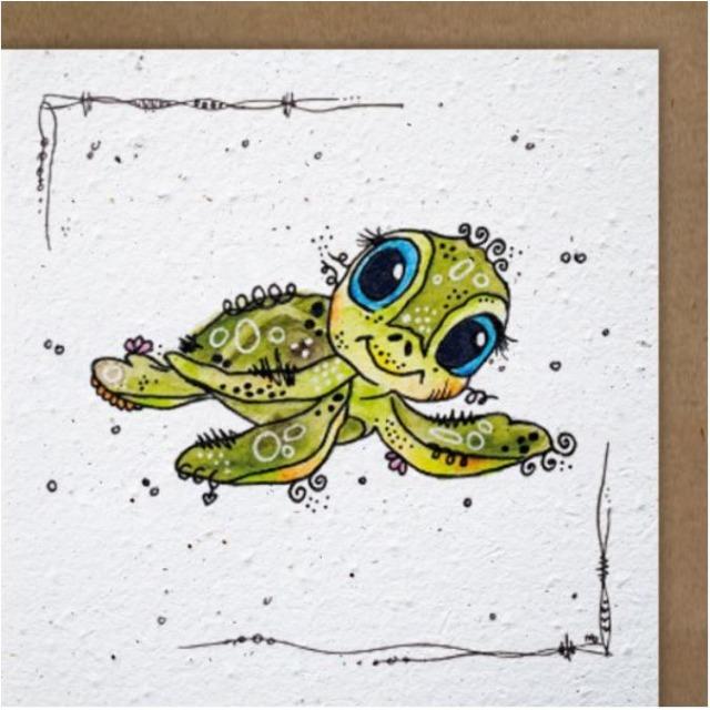 Hervorragend Grusskarte Schildkröte - Growing-Paper Card (1 pcs)