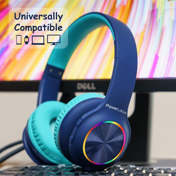 Produktbild PowerLocus PLED Bluetooth-Kinderkopfhörer blau