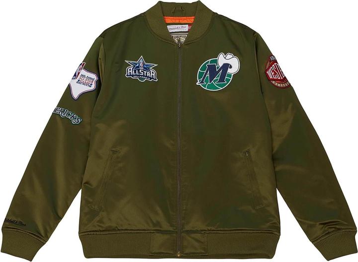 Mitchell & Ness M&N Satin Bomber Jacke - FLIGHT Dallas Mavericks - S (S)