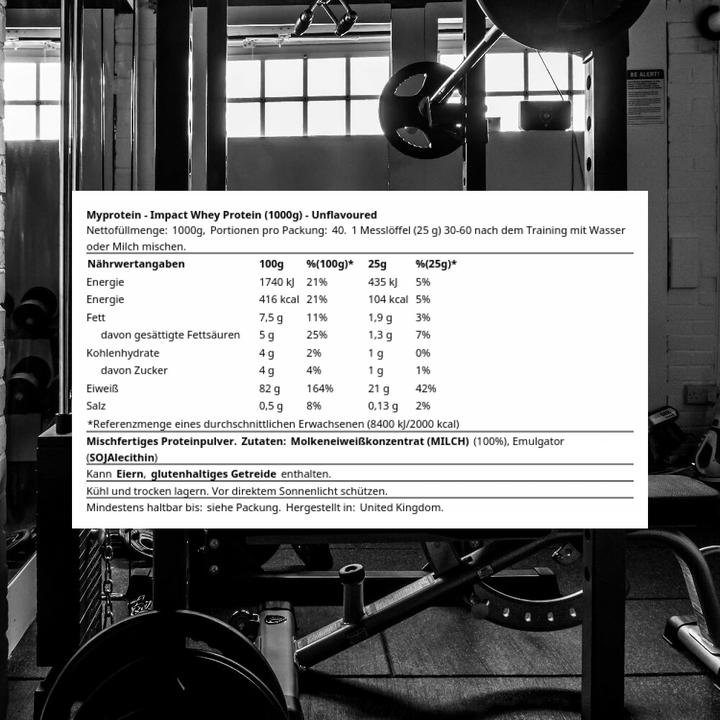 Image du produit MyProtein impact de la protéine de lactosérum (Neutre, 1 pcs, 1000 g)
