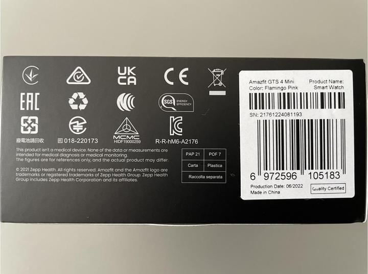 Image du produit Amazfit GTS 4 mini A2176 (Moonlight White) (36.70 mm)