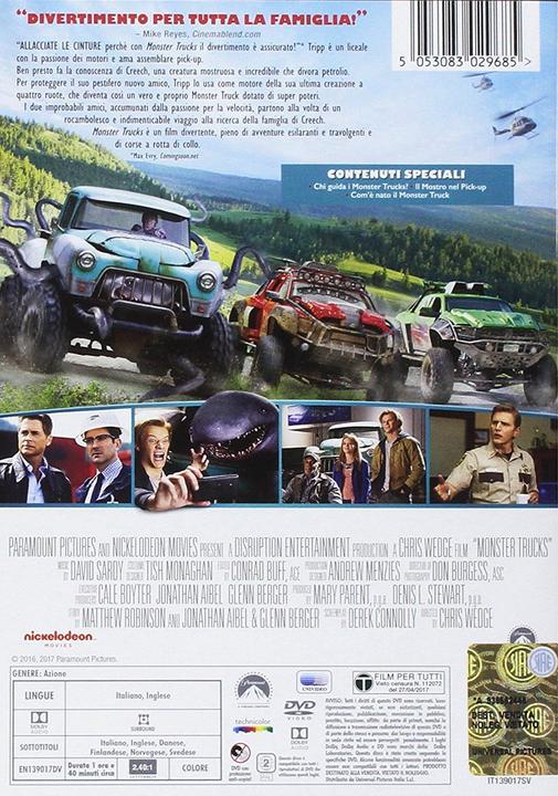 Produktbild Monster Trucks (DVD, 2017, Italienisch, Englisch)