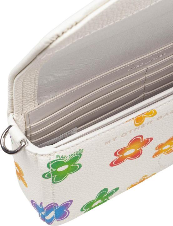 Actual product image Marc Jacobs the mini bag in white leather with flower print