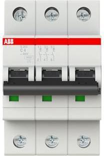 Immagine prodotto ABB S203-C4 Interruttore automatico 4A per M compatto tripolare