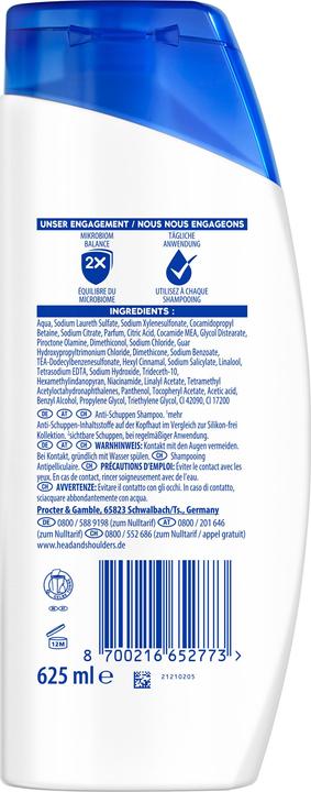 Actual product image Head & Shoulders Anti-Schuppen (625 ml, Liquid shampoo)