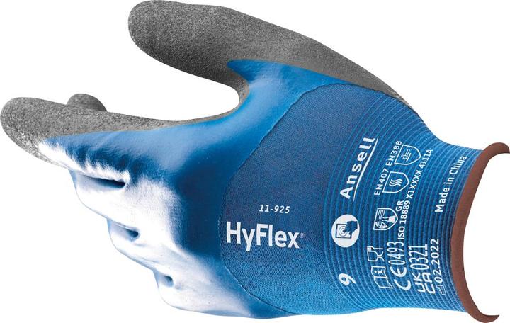 Produktbild Ansell Handschuhe HyFlex® 11-925 Grösse 11 blau EN 388 PSA-Kategorie II (11)