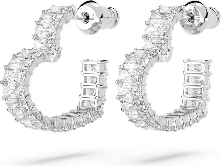 Produktbild Swarovski Matrix Kreolen Herz Klein Weiss (Swarovski Metall)