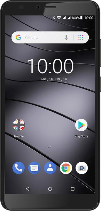 Actual product image Gigaset Gs100 (8 GB, Graphite grey, 5.50", Dual SIM + SD, 8 Mpx, 4G)