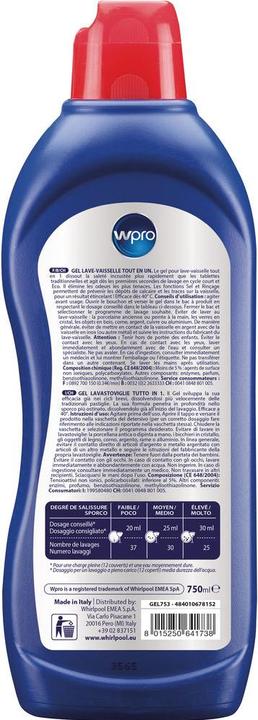 Actual product image Whirlpool Wpro (Gel, 37 Washing cycles)