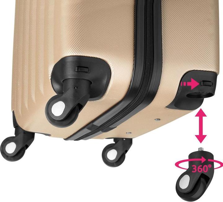 Image du produit tectake Set de valises Valises Trolley Set Trolleys Hardcase Trolley (90 l, L (90 - 115l))
