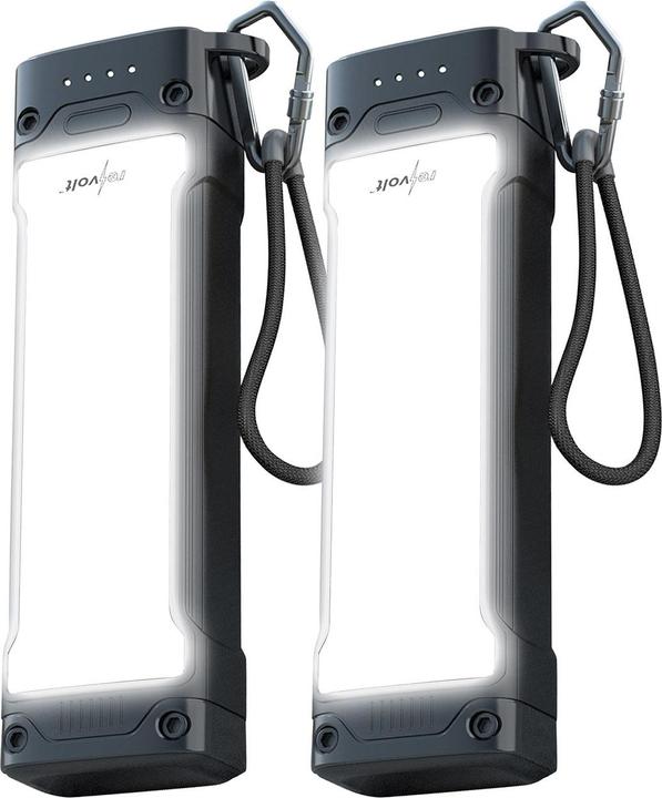 Immagine prodotto Revolt Banche di energia USB da esterno, 20.000 mAh, luce LED, USB-C PD 20 W, set da 2 (20 mAh, 20 W)