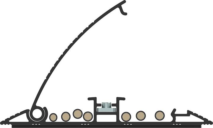 Productafbeelding Multibrackets Bovenste kabelgoot 139x1100, aluminium, zwart (Kabelkanaal, 110 cm)