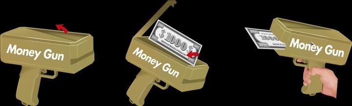 Image du produit Amo Toys Pocket Money - Money Gun Incl. Paper Money 100 pcs (570305)